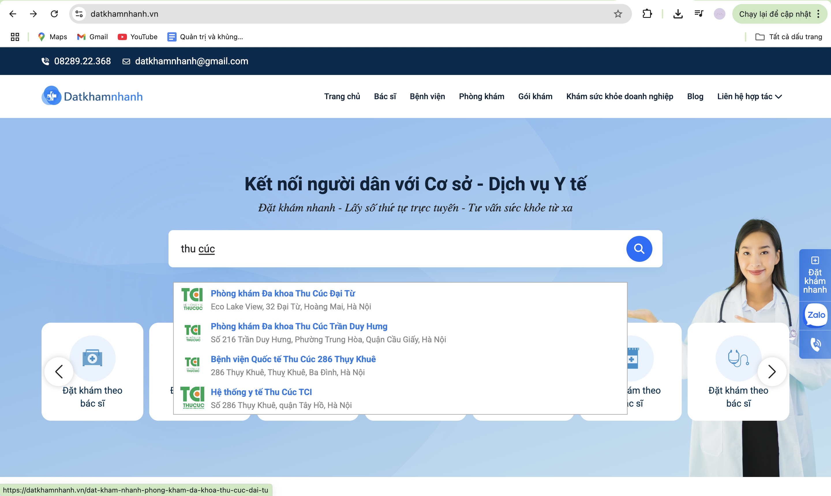Đặt lịch khám Cơ Xương Khớp Thu Cúc tiện lợi qua Datkhamnhanh.vn