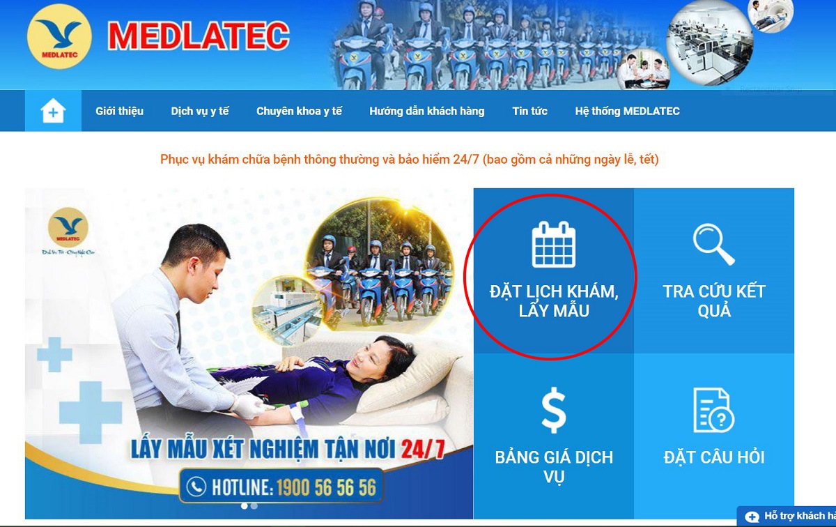 Các bước đặt lịch khám Medlatec online và lựa chọn thời gian linh hoạt