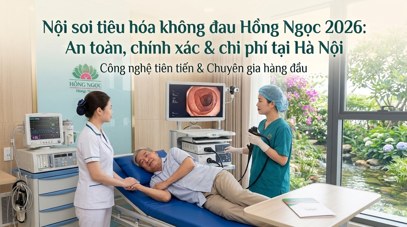 Nội soi tiêu hóa không đau Hồng Ngọc 2026: An toàn, chính xác & chi phí tại Hà Nội