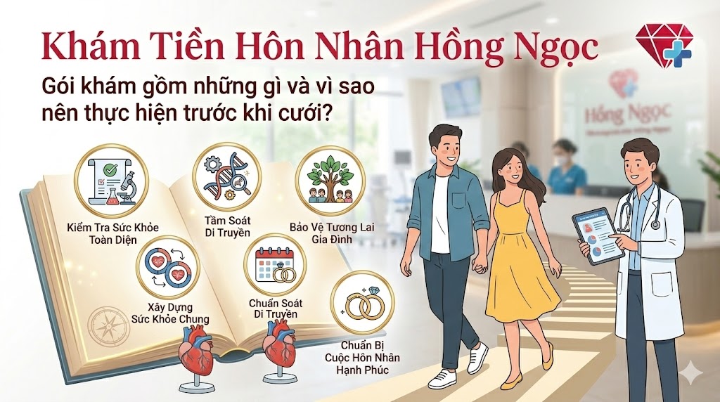 Khám tiền hôn nhân Hồng Ngọc: Gói khám gồm những gì và vì sao nên thực hiện trước khi cưới?