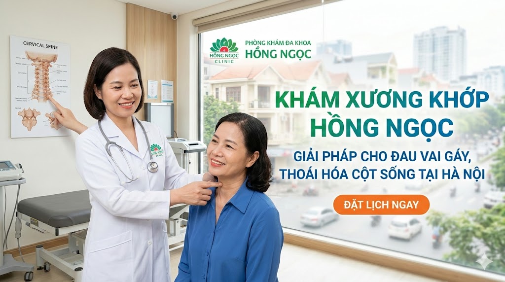 Khám xương khớp Hồng Ngọc: Giải pháp cho đau vai gáy, thoái hóa cột sống tại Hà Nội