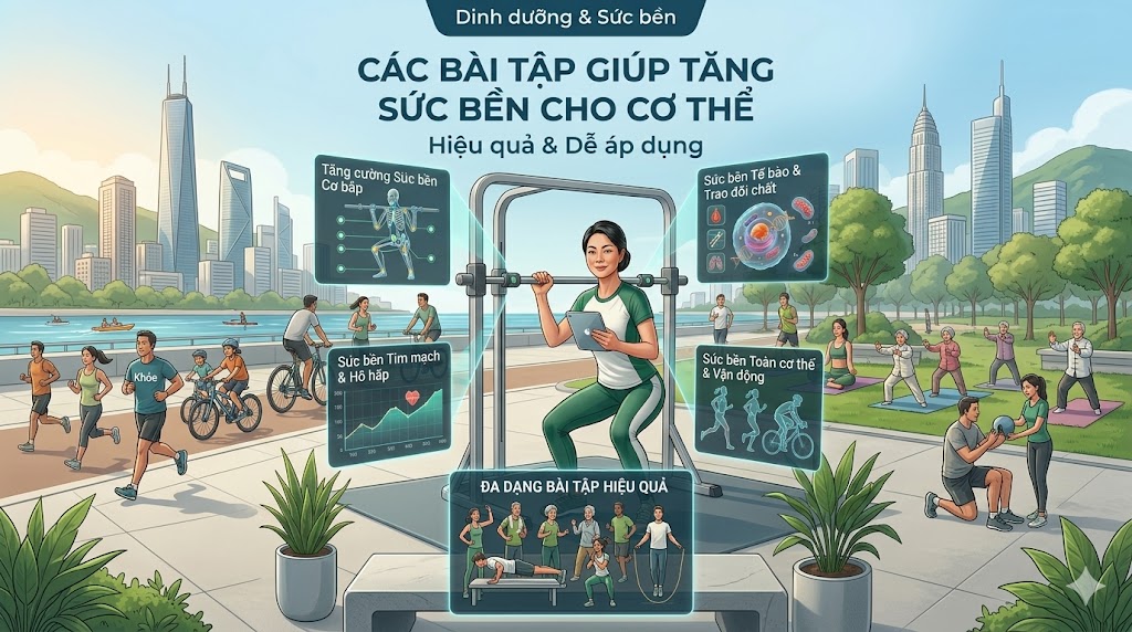 Các bài tập giúp tăng sức bền cho cơ thể hiệu quả và dễ áp dụng