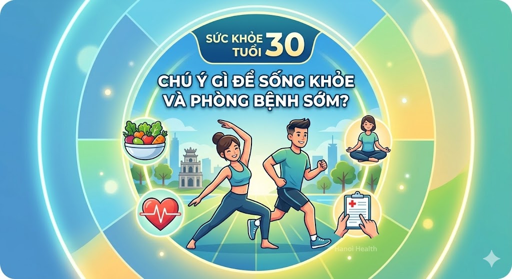 Sức khỏe tuổi 30 cần chú ý gì để sống khỏe và phòng bệnh sớm?
