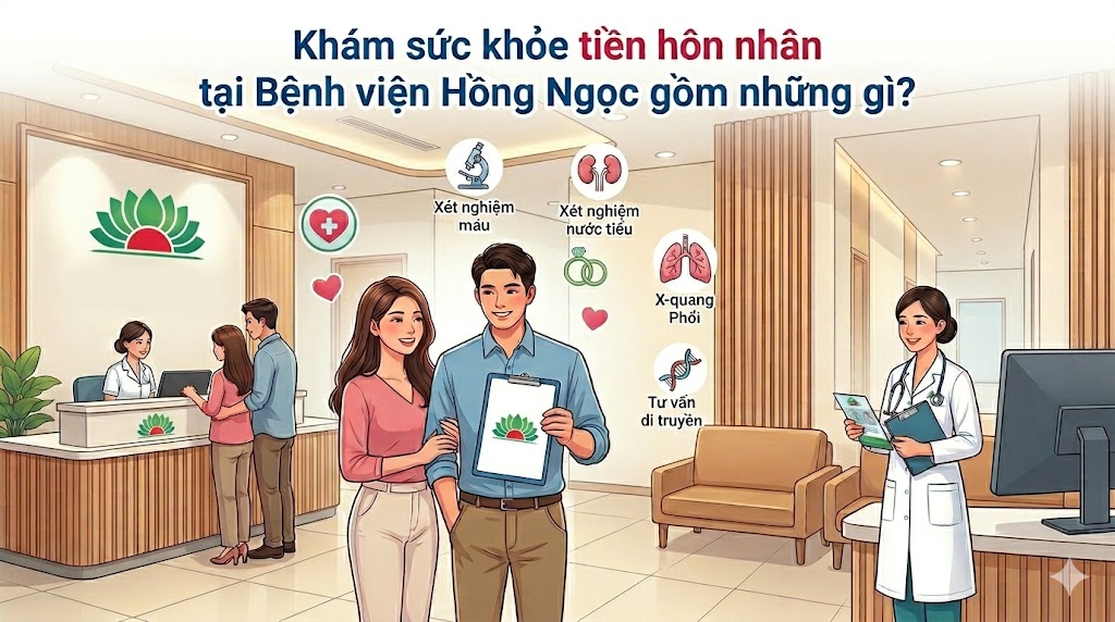 Khám sức khỏe tiền hôn nhân tại Bệnh viện Hồng Ngọc gồm những gì?