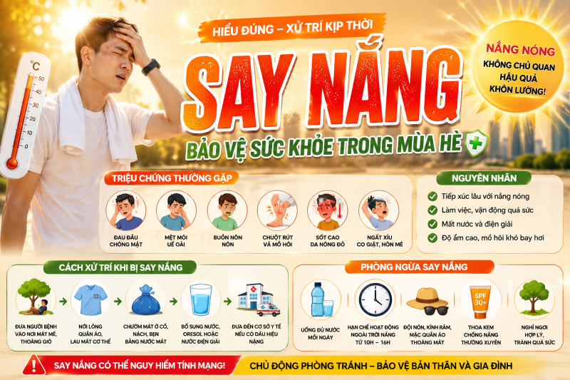 Say nắng: Nguyên nhân, triệu chứng và cách xử trí hiệu quả