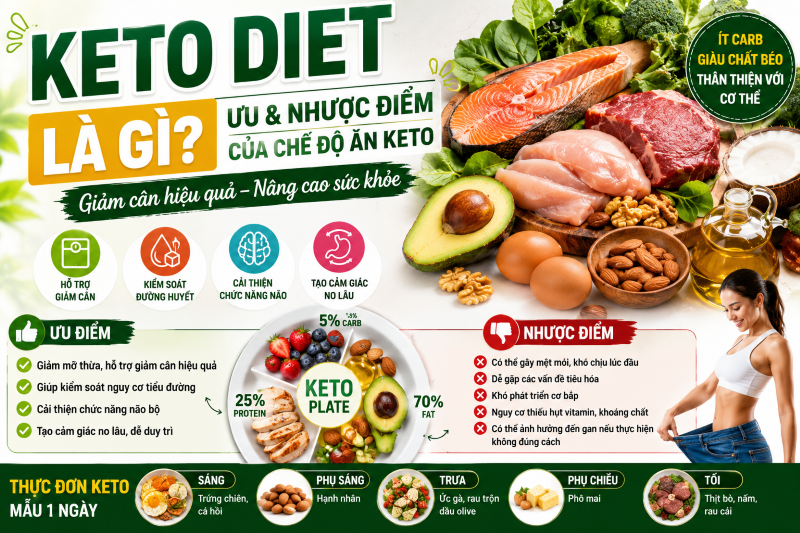 Keto Diet Là Gì? Ưu Và Nhược Điểm Của Chế Độ Ăn Keto Bạn Cần Biết