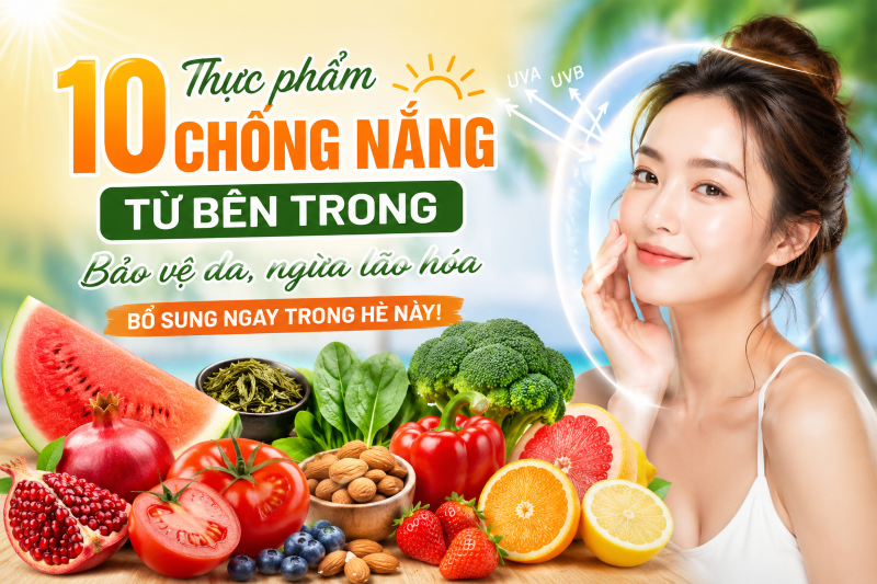 10 Thực Phẩm Chống Nắng Từ Bên Trong Giúp Bảo Vệ Da Hiệu Quả Trong Mùa Hè