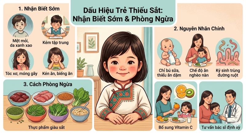 Dấu Hiệu Trẻ Thiếu Sắt: Nhận Biết Sớm, Nguyên Nhân Và Cách Phòng Ngừa