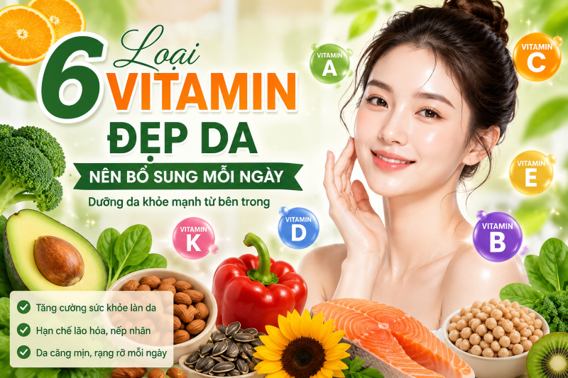6 Loại Vitamin Đẹp Da Nên Bổ Sung Mỗi Ngày Để Duy Trì Làn Da Khỏe Mạnh