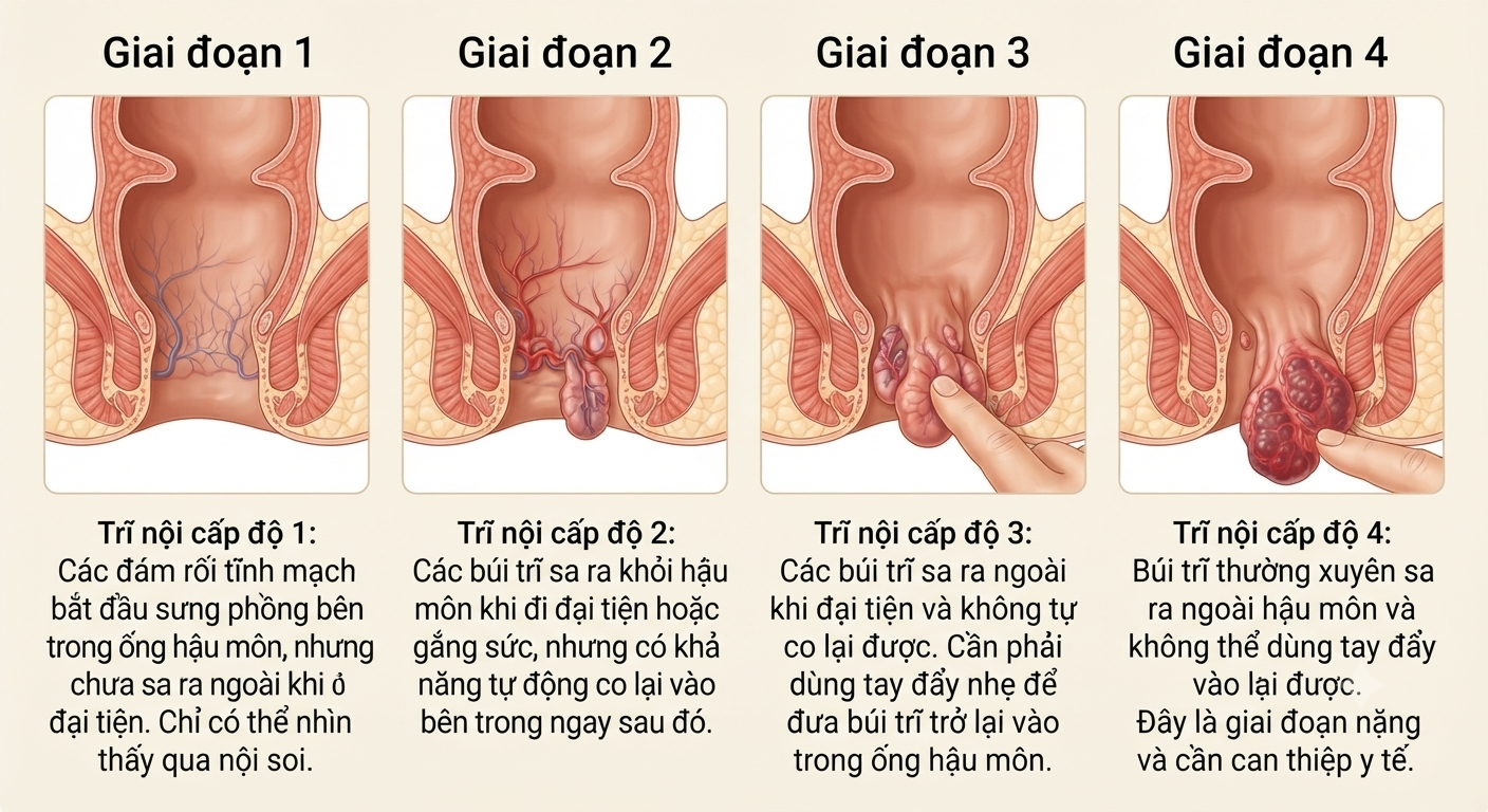 Các cấp độ bệnh trĩ và cách điều trị phù hợp: Nhận biết sớm để tránh biến chứng