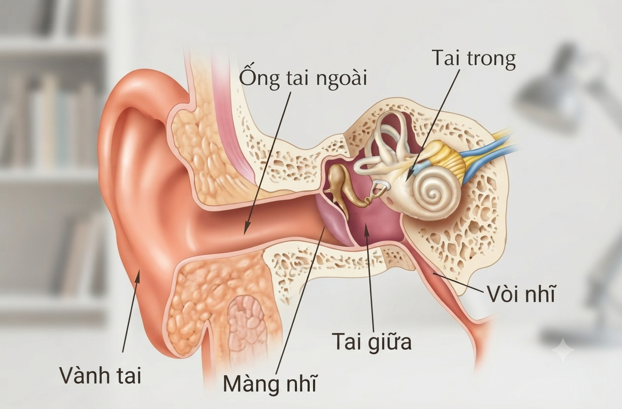 Viêm tai giữa là gì? Nguyên nhân, dấu hiệu nhận biết, cách điều trị và địa chỉ khám uy tín tại Hà Nội