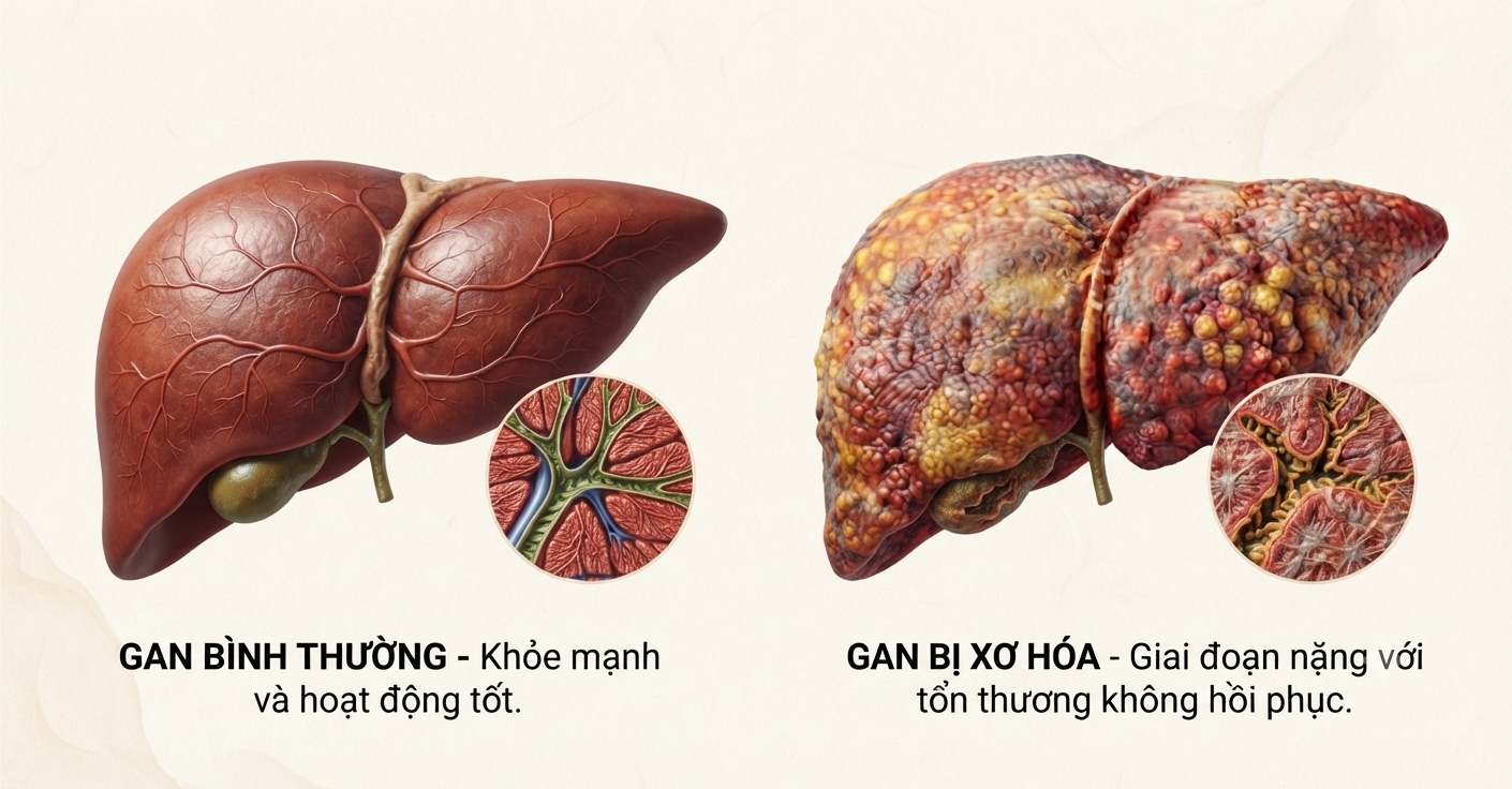 Xơ gan còn bù và mất bù: Cách phân biệt, dấu hiệu nhận biết và hướng điều trị