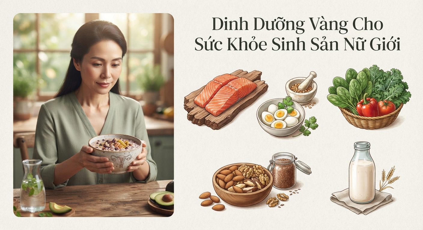 Dự trữ buồng trứng thấp nên ăn gì? Gợi ý chế độ dinh dưỡng giúp hỗ trợ khả năng sinh sản