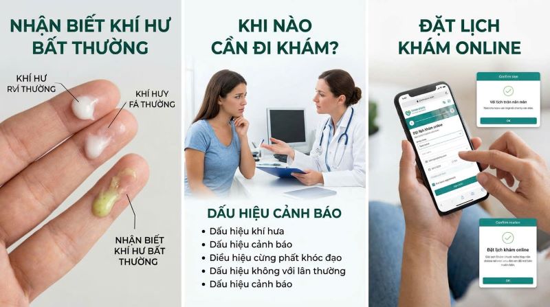 Khí hư bất thường: Khi nào cần đi khám phụ khoa? Kinh nghiệm nhận biết và đặt lịch khám online